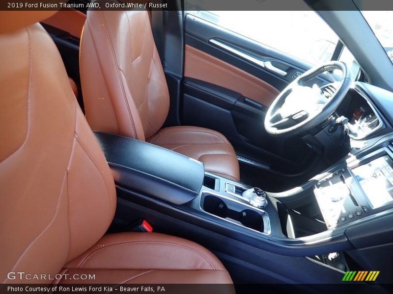 Oxford White / Russet 2019 Ford Fusion Titanium AWD