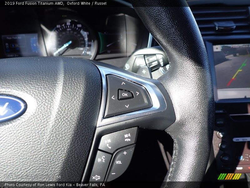 Oxford White / Russet 2019 Ford Fusion Titanium AWD