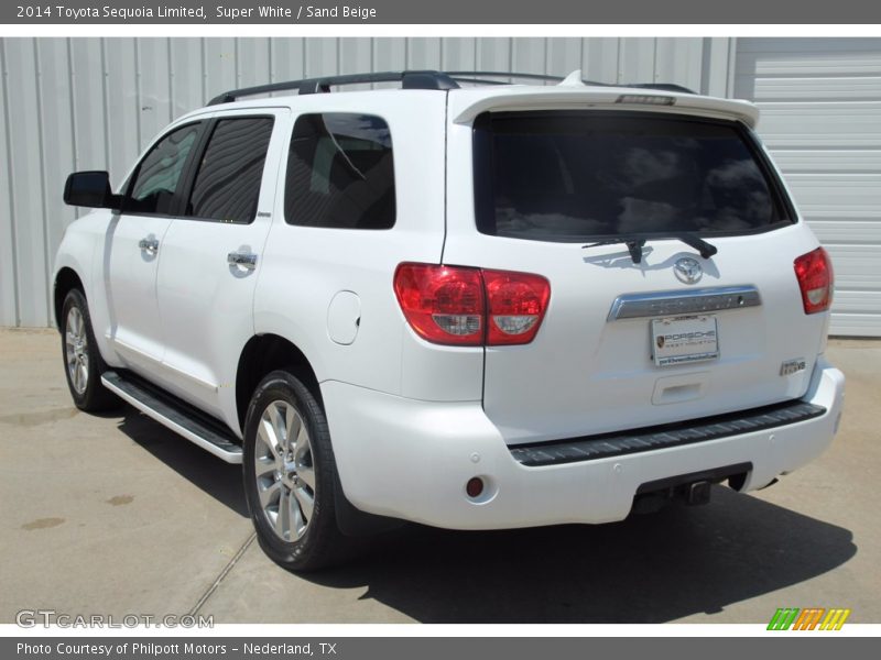 Super White / Sand Beige 2014 Toyota Sequoia Limited