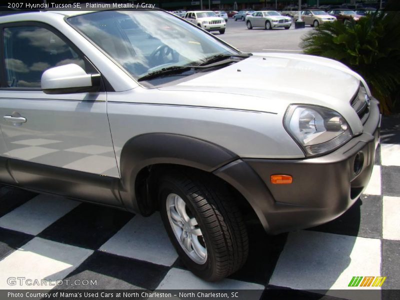Platinum Metallic / Gray 2007 Hyundai Tucson SE