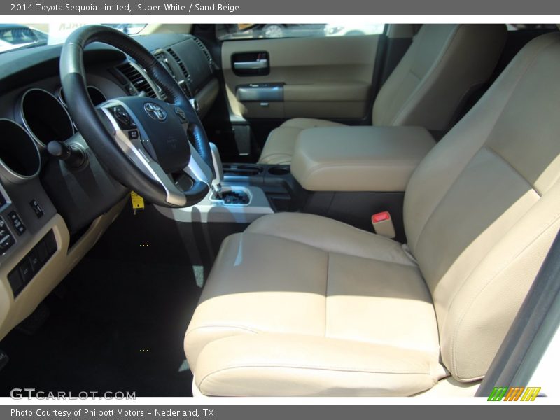 Super White / Sand Beige 2014 Toyota Sequoia Limited
