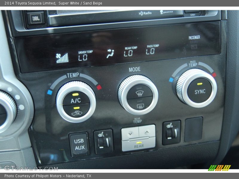Super White / Sand Beige 2014 Toyota Sequoia Limited