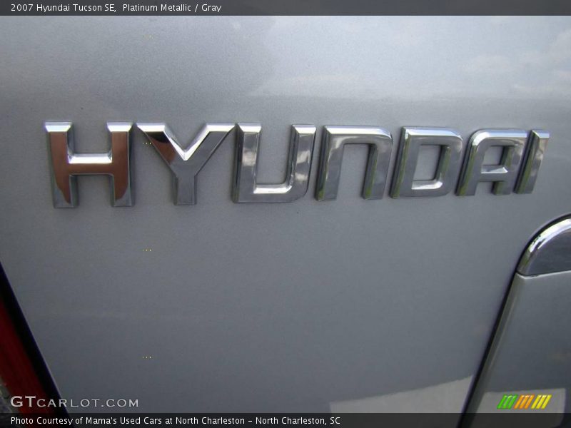 Platinum Metallic / Gray 2007 Hyundai Tucson SE