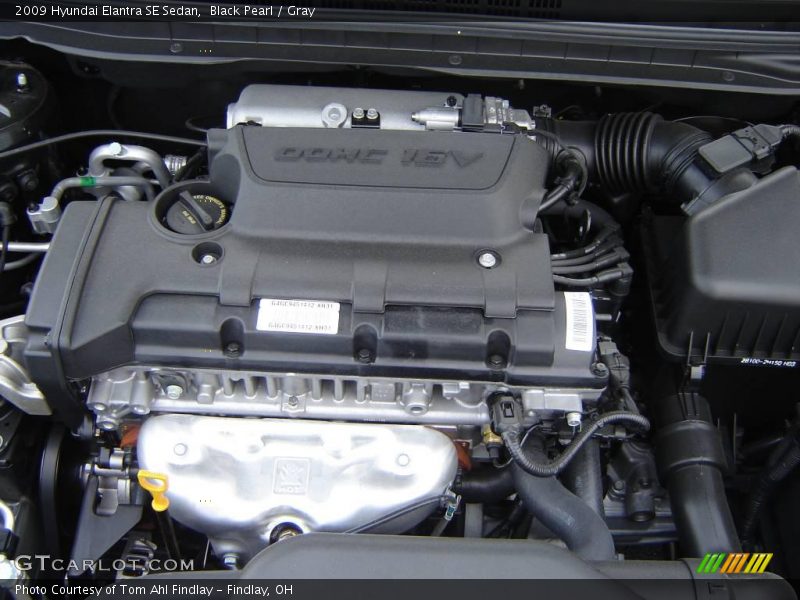 Black Pearl / Gray 2009 Hyundai Elantra SE Sedan