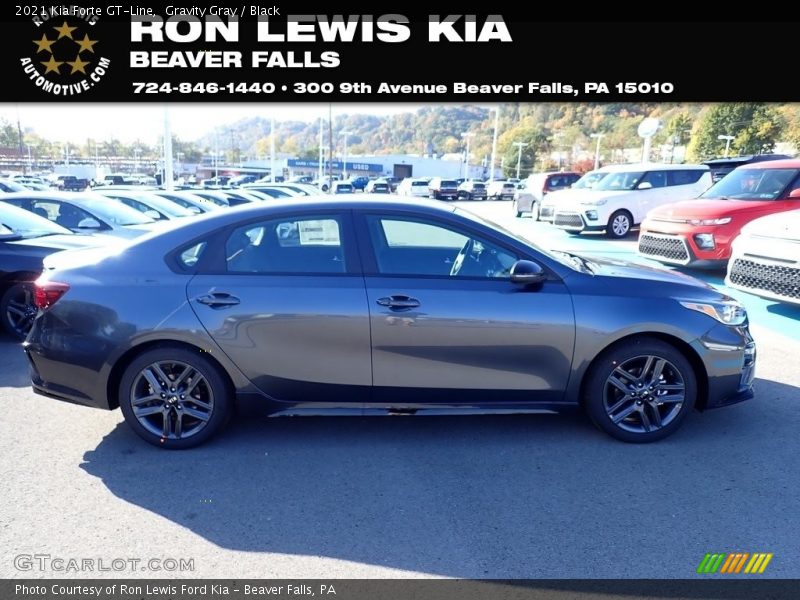 Gravity Gray / Black 2021 Kia Forte GT-Line