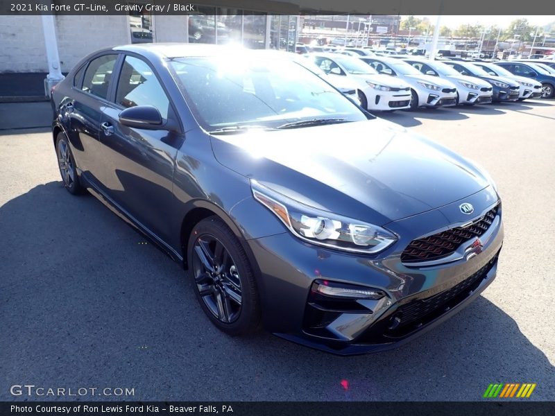 Gravity Gray / Black 2021 Kia Forte GT-Line