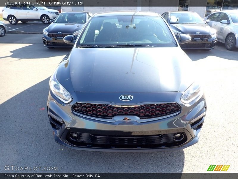 Gravity Gray / Black 2021 Kia Forte GT-Line