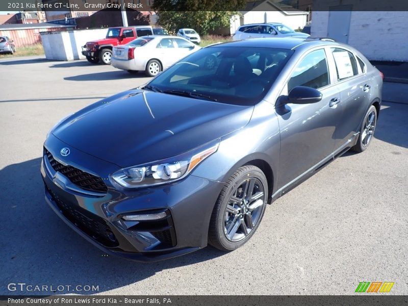 Gravity Gray / Black 2021 Kia Forte GT-Line