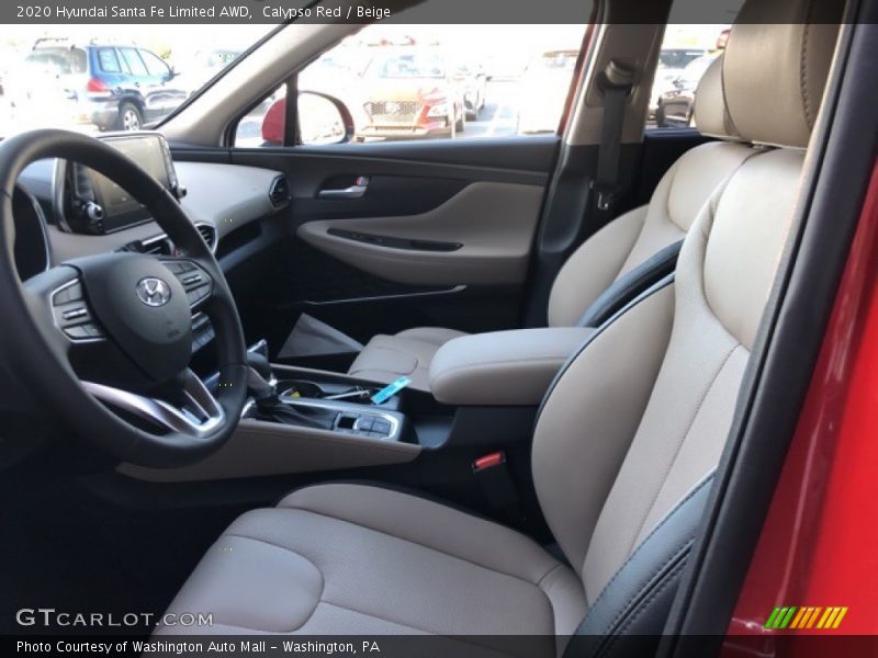 Calypso Red / Beige 2020 Hyundai Santa Fe Limited AWD