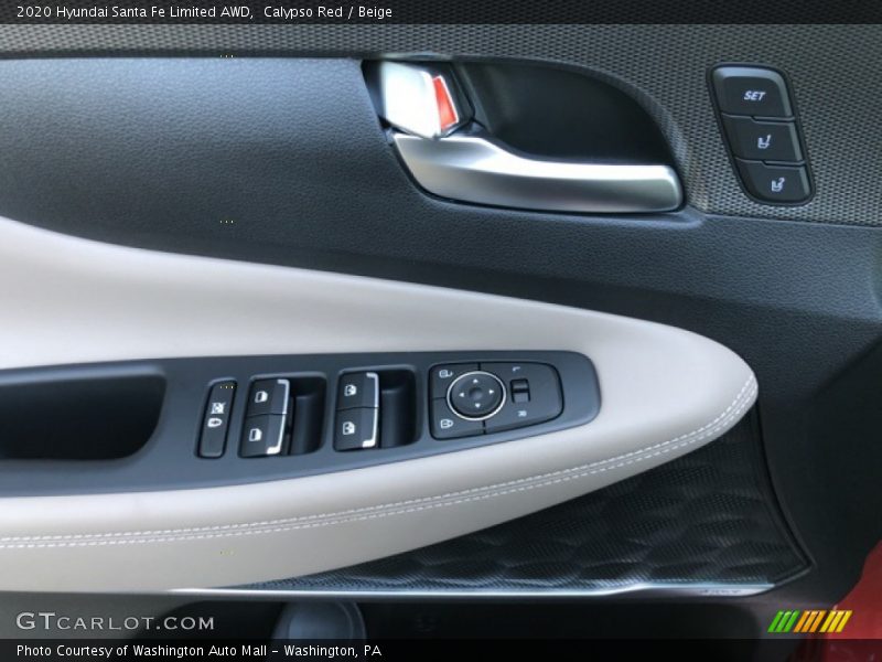 Calypso Red / Beige 2020 Hyundai Santa Fe Limited AWD