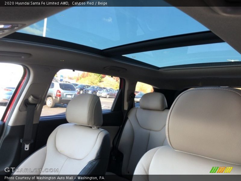 Calypso Red / Beige 2020 Hyundai Santa Fe Limited AWD