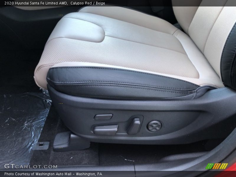 Calypso Red / Beige 2020 Hyundai Santa Fe Limited AWD