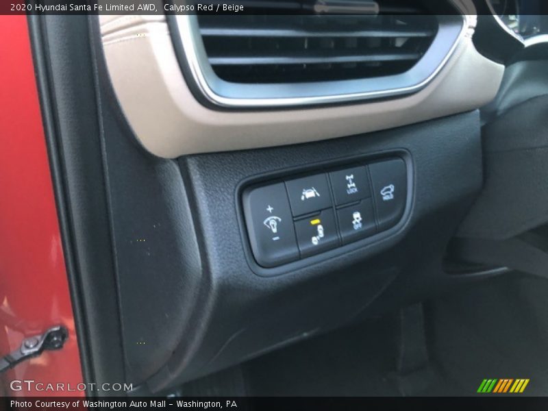 Calypso Red / Beige 2020 Hyundai Santa Fe Limited AWD
