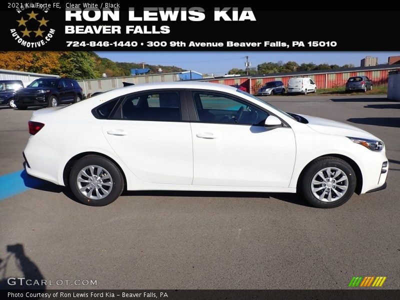 Clear White / Black 2021 Kia Forte FE