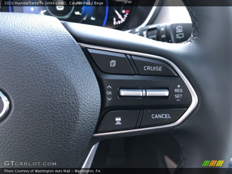 Calypso Red / Beige 2020 Hyundai Santa Fe Limited AWD