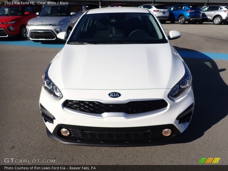 Clear White / Black 2021 Kia Forte FE