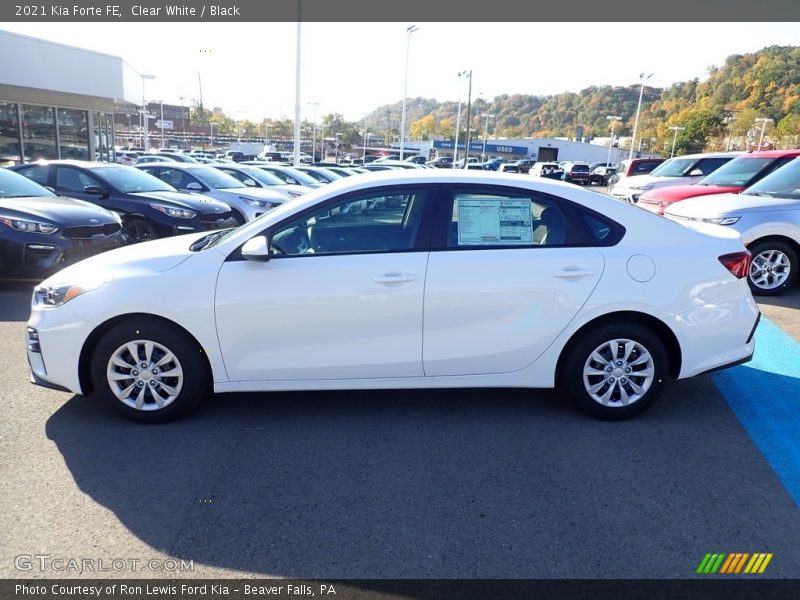 Clear White / Black 2021 Kia Forte FE