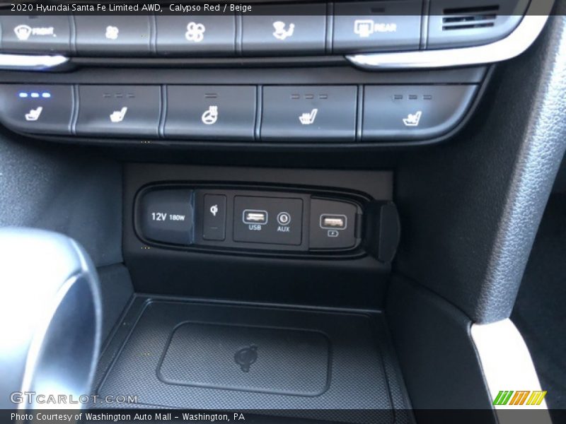 Calypso Red / Beige 2020 Hyundai Santa Fe Limited AWD