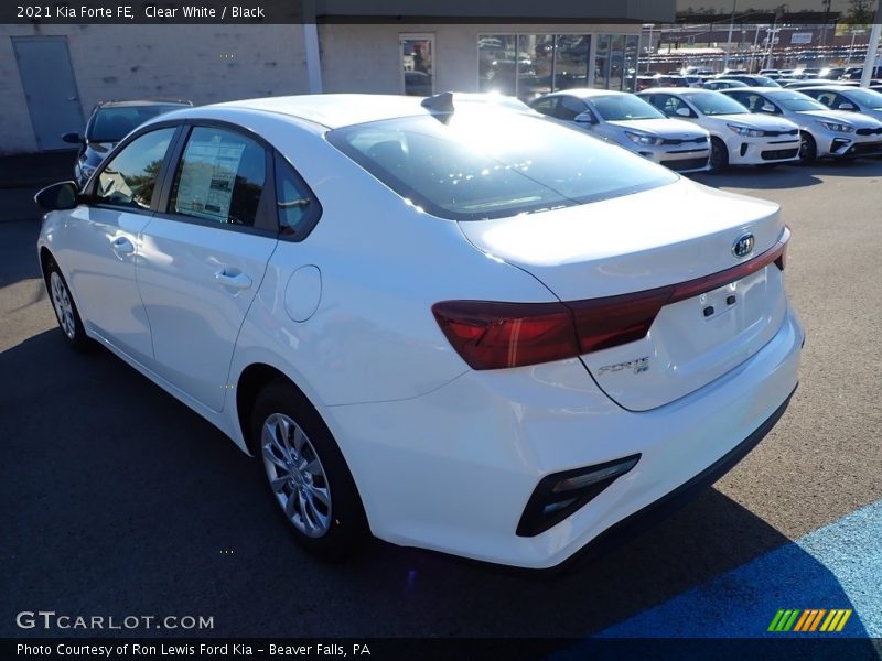 Clear White / Black 2021 Kia Forte FE