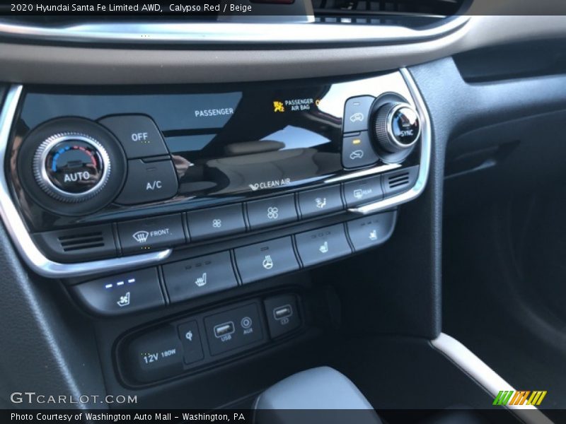 Calypso Red / Beige 2020 Hyundai Santa Fe Limited AWD