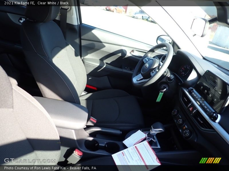 Clear White / Black 2021 Kia Forte FE