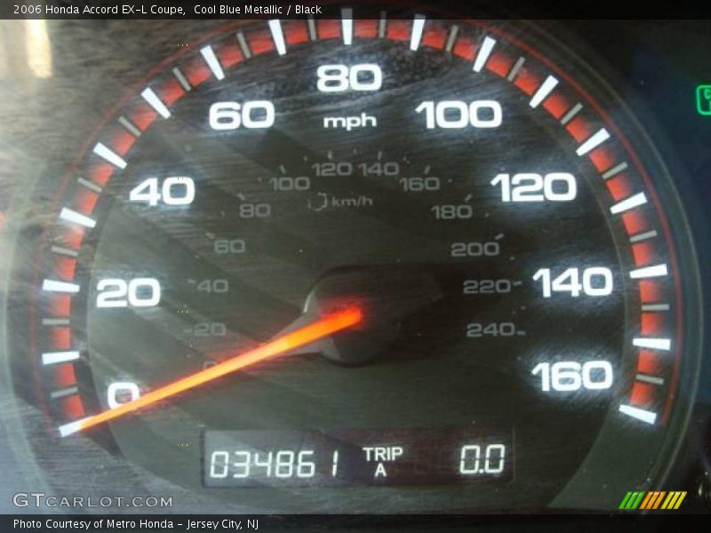 Cool Blue Metallic / Black 2006 Honda Accord EX-L Coupe