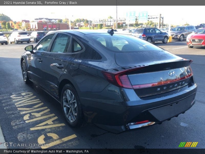 Portofino Gray / Black 2021 Hyundai Sonata SEL