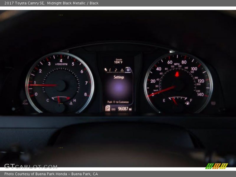 Midnight Black Metallic / Black 2017 Toyota Camry SE
