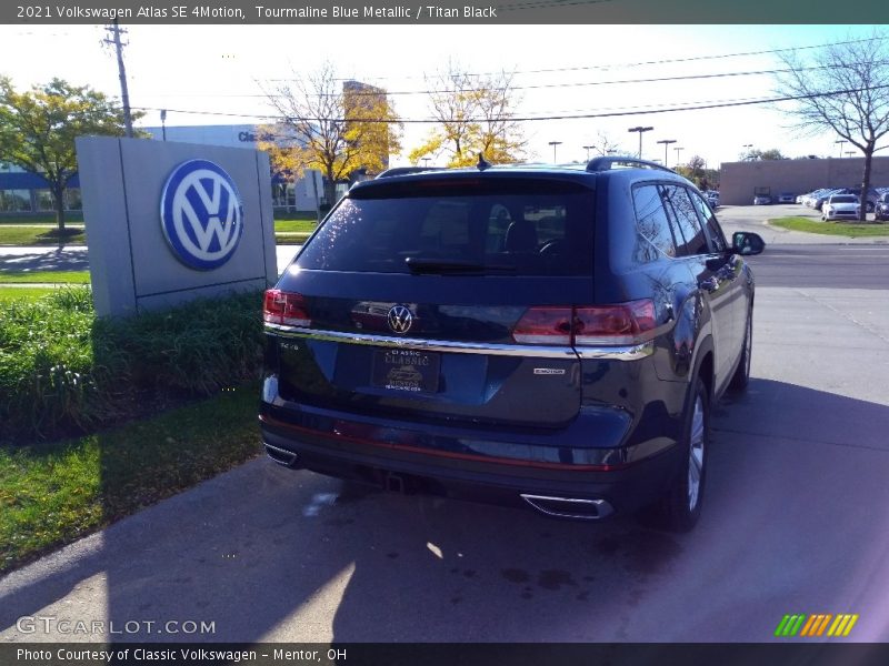 Tourmaline Blue Metallic / Titan Black 2021 Volkswagen Atlas SE 4Motion