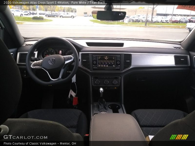 Pure White / Titan Black 2020 Volkswagen Atlas Cross Sport S 4Motion