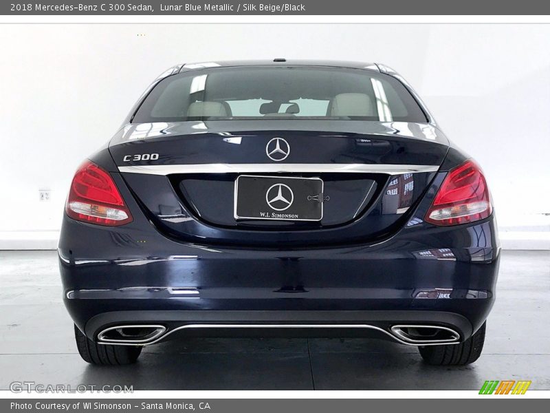 Lunar Blue Metallic / Silk Beige/Black 2018 Mercedes-Benz C 300 Sedan