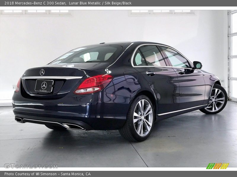 Lunar Blue Metallic / Silk Beige/Black 2018 Mercedes-Benz C 300 Sedan