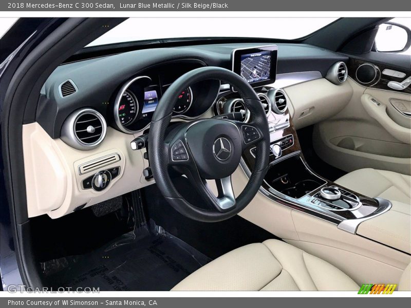 Lunar Blue Metallic / Silk Beige/Black 2018 Mercedes-Benz C 300 Sedan