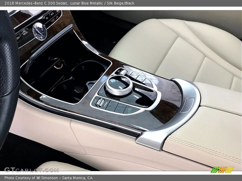 Lunar Blue Metallic / Silk Beige/Black 2018 Mercedes-Benz C 300 Sedan