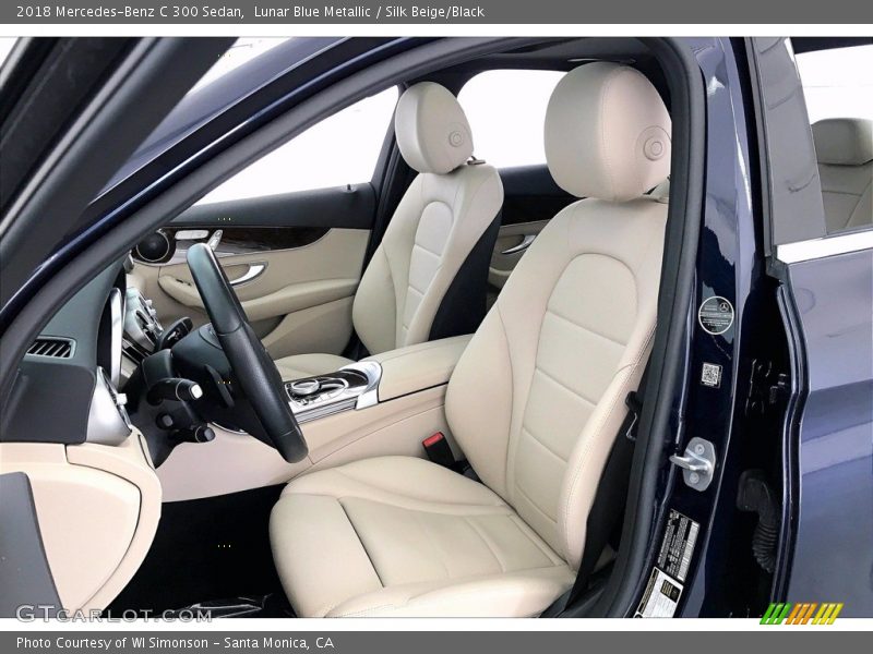 Lunar Blue Metallic / Silk Beige/Black 2018 Mercedes-Benz C 300 Sedan