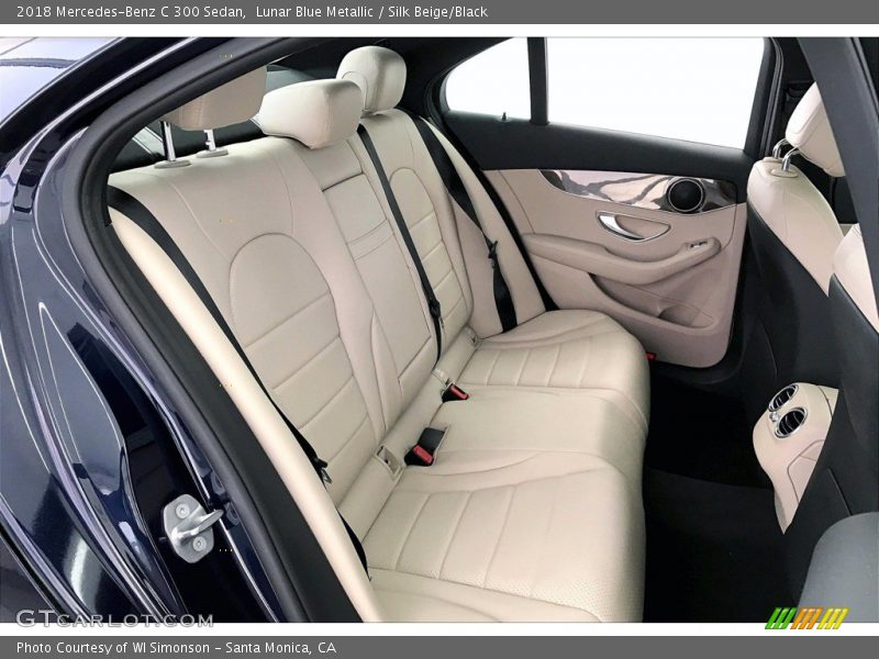 Lunar Blue Metallic / Silk Beige/Black 2018 Mercedes-Benz C 300 Sedan