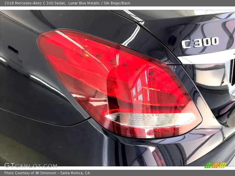 Lunar Blue Metallic / Silk Beige/Black 2018 Mercedes-Benz C 300 Sedan