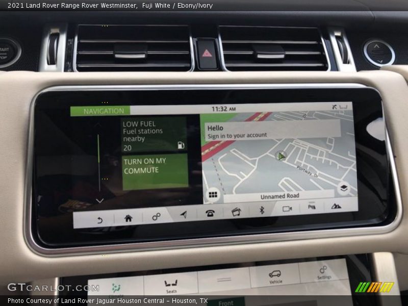 Navigation of 2021 Range Rover Westminster