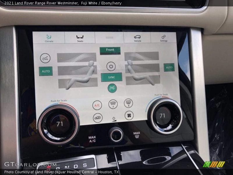 Controls of 2021 Range Rover Westminster
