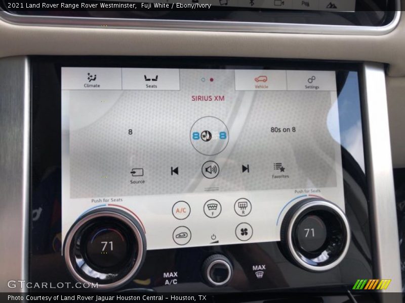 Controls of 2021 Range Rover Westminster