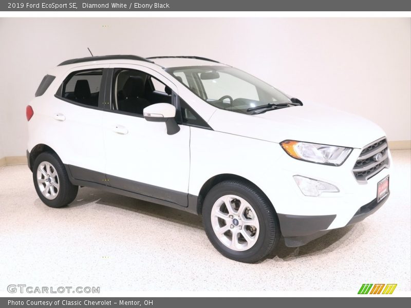 Diamond White / Ebony Black 2019 Ford EcoSport SE
