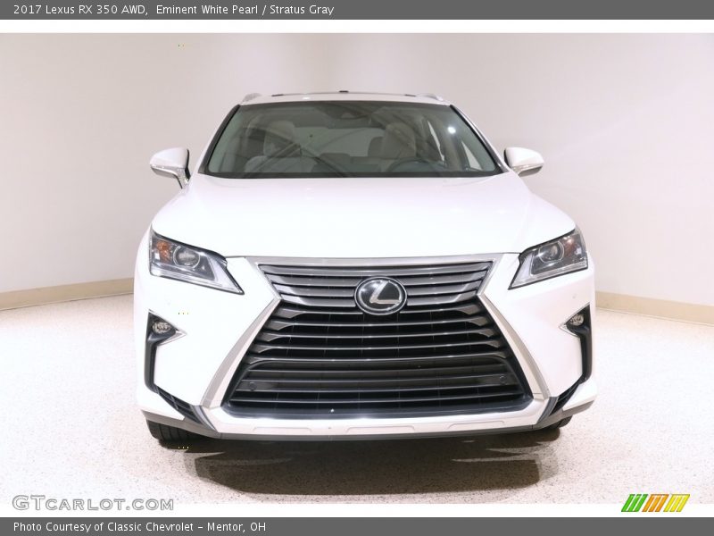Eminent White Pearl / Stratus Gray 2017 Lexus RX 350 AWD