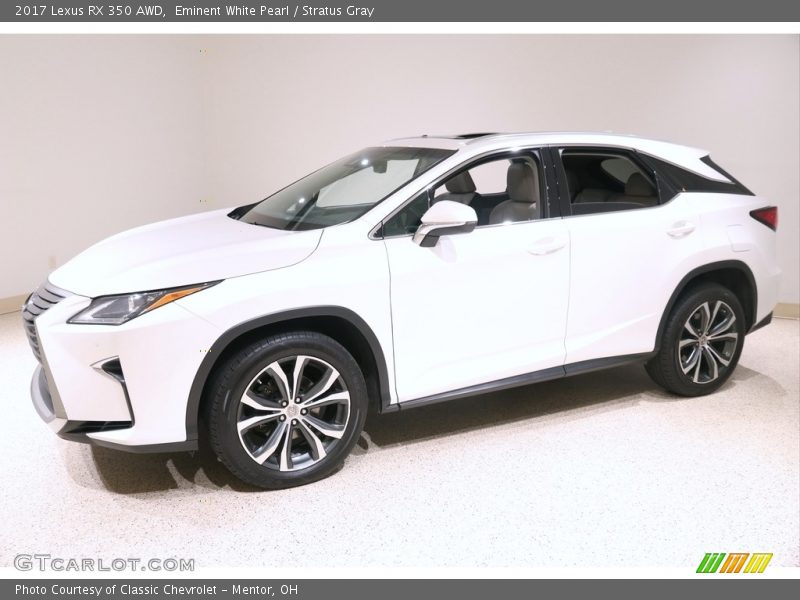 Eminent White Pearl / Stratus Gray 2017 Lexus RX 350 AWD