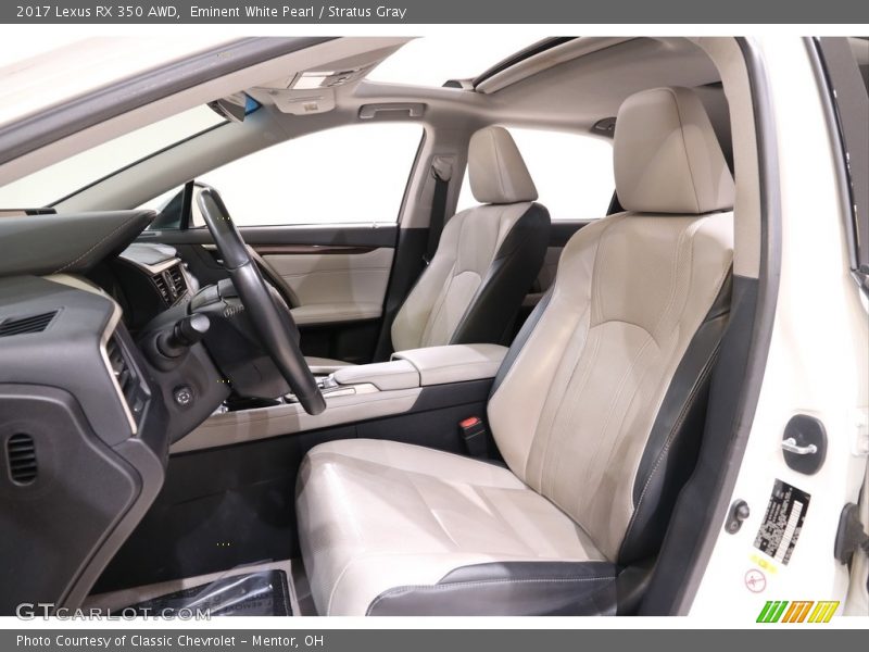 Eminent White Pearl / Stratus Gray 2017 Lexus RX 350 AWD