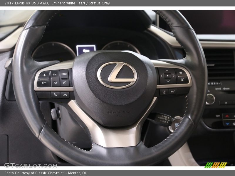 Eminent White Pearl / Stratus Gray 2017 Lexus RX 350 AWD