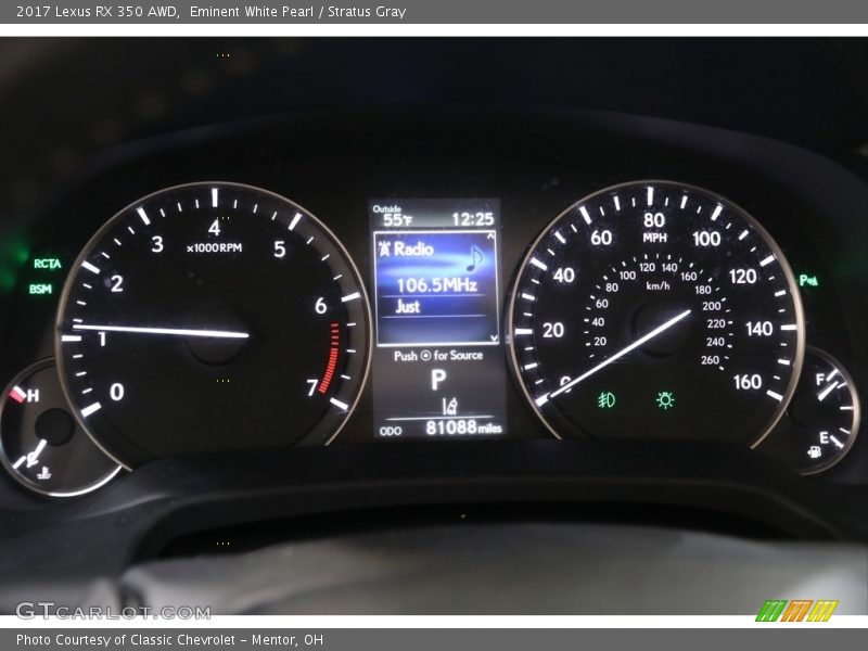 Eminent White Pearl / Stratus Gray 2017 Lexus RX 350 AWD
