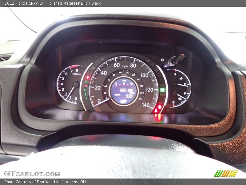 Polished Metal Metallic / Black 2012 Honda CR-V LX