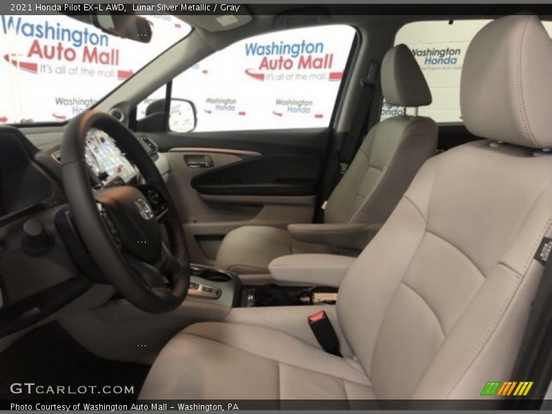 Lunar Silver Metallic / Gray 2021 Honda Pilot EX-L AWD