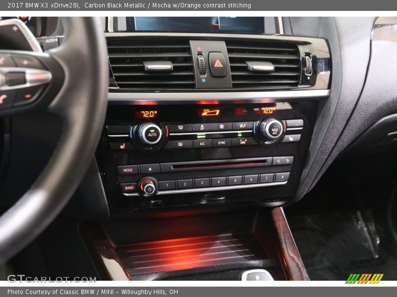Controls of 2017 X3 xDrive28i