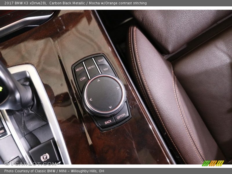 Carbon Black Metallic / Mocha w/Orange contrast stitching 2017 BMW X3 xDrive28i